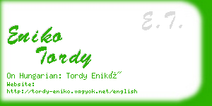 eniko tordy business card